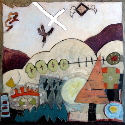 Strange Avis In The Landscape | 48" x 48"