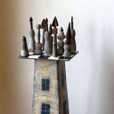 "Chess #5" 13”w x 13”d x 56”h